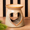 KOMINEK ZAPACHOWY PORCELANOWY Z SERCEM 9.5X9.5X10.5 CM