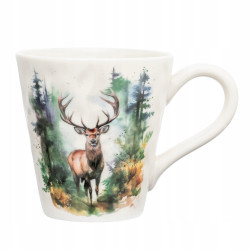 DUŻY KUBEK ŚWIĄTECZNY PORCELANOWY 480 ML JELEŃ