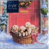 Serwetki "Świąteczne Pieski w koszyku", PAW, 33 cm