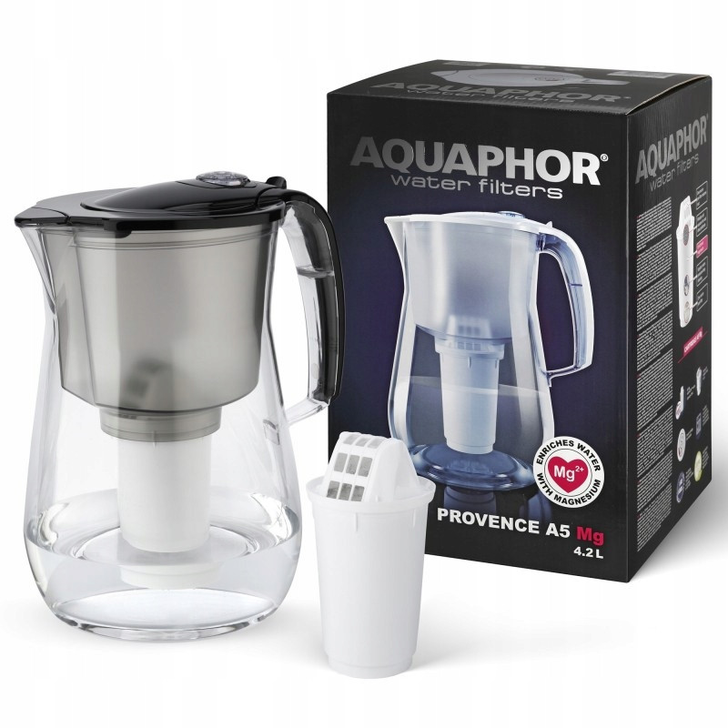 Dzbanek AQUAPHOR Provence 4.2 l Czarny wkład magnezowy A5 Mg9