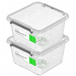 Pojemniki na żywność Moxom Antibacterial 1,15 l, 2 szt.