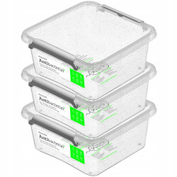 Pojemniki na żywność Moxom Antibacterial 0,85 l, 3 szt.