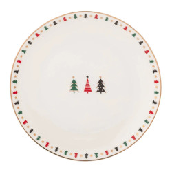 Talerz świąteczny deserowy porcelanowy Altom Design Modern Tree 20 cm
