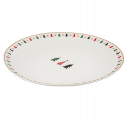 Talerz świąteczny deserowy porcelanowy Altom Design Modern Tree 20 cm
