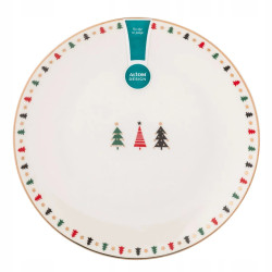 Talerz świąteczny deserowy porcelanowy Altom Design Modern Tree 20 cm