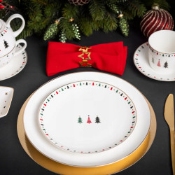 Talerz świąteczny deserowy porcelanowy Altom Design Modern Tree 20 cm