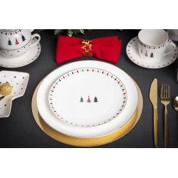 Talerz świąteczny deserowy porcelanowy Altom Design Modern Tree 20 cm