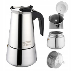 KAWIARKA STALOWA 450ML (NA 9 FILIŻANEK)
