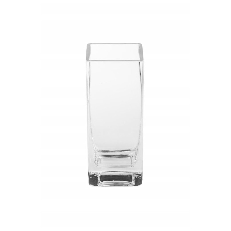 WAZON KWADRAT 10X10CM H-25CM EDWANEX GRUBE SZKŁO