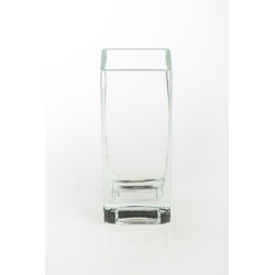 WAZON KWADRAT 10X10CM H-25CM EDWANEX GRUBE SZKŁO