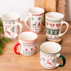 Kubek świąteczny porcelanowy Altom Design Scandi B 540 ml