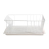SUSZARKA ZLEWOZMYWAKOWA PROSTOKĄT 36X29CM BIAŁA Z TACKĄ