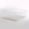 SUSZARKA ZLEWOZMYWAKOWA PROSTOKĄT 36X29CM BIAŁA Z TACKĄ