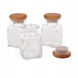 ZESTAW 3x 150ml SŁOIK PRZYPRAWY POJEMNIKI SZKLANY