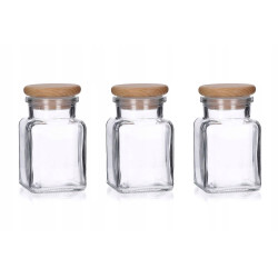 ZESTAW 3x 150ml SŁOIK PRZYPRAWY POJEMNIKI SZKLANY