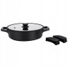 PATELNIA 28 CM GŁĘBOKA Z POKRYWĄ INDUKCJA GAZ 3,5L GREBLON C3