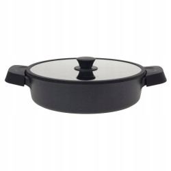 PATELNIA 28 CM GŁĘBOKA Z POKRYWĄ INDUKCJA GAZ 3,5L GREBLON C3