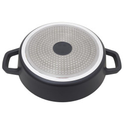 PATELNIA 28 CM GŁĘBOKA Z POKRYWĄ INDUKCJA GAZ 3,5L GREBLON C3