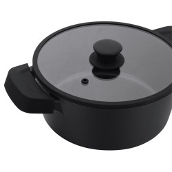 GARNEK 20 CM Z POKRYWĄ INDUKCJA GAZ GREBLON C3 SILIKONOWE NAKŁADKI 2,3L