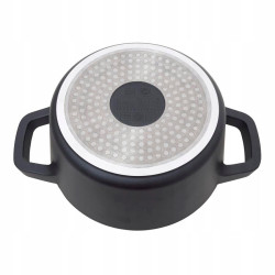 GARNEK 20 CM Z POKRYWĄ INDUKCJA GAZ GREBLON C3 SILIKONOWE NAKŁADKI 2,3L