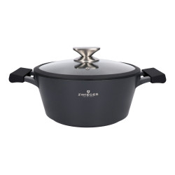 ZWIEGER BLACK STONE Zestaw Garnków 6 el Indukcja Greblon