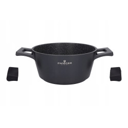 ZWIEGER BLACK STONE Zestaw Garnków 6 el Indukcja Greblon