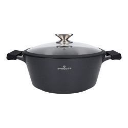 ZWIEGER BLACK STONE Zestaw Garnków 6 el Indukcja Greblon