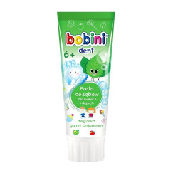 BOBINI PASTA DO ZĘBÓW 75ML. 6 + SZCZOTECZKA DO ZĘBÓW MIX KOLORU