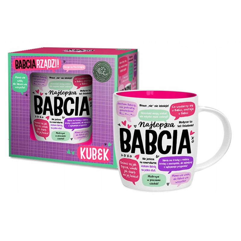 KUBEK BABCIA RZĄDZI DLA BABCI PREZENT