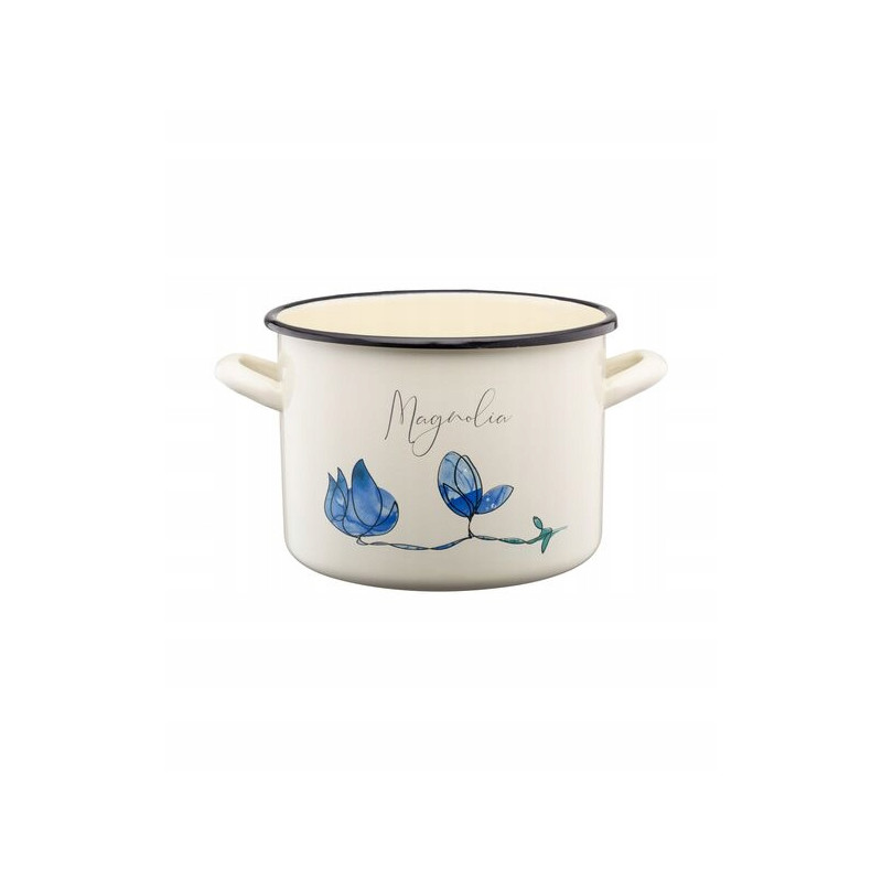 GARNEK EMALIOWANY WYSOKI Z KALKą FLORES 20cm/4,4L 29836 WZ2