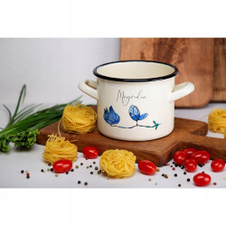 GARNEK EMALIOWANY WYSOKI Z KALKą FLORES 20cm/4,4L 29836 WZ1