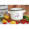 GARNEK EMALIOWANY WYSOKI Z KALKą FLORES 20cm/4,4L 29836 WZ1