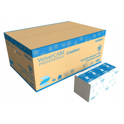 Ręczniki papierowe z celulozy składane ZZ 150szt VELVET zetki wkłady 21x23