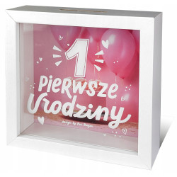 SKARBONKA NA 1 URODZINY URODZINKI PREZENT NA ROCZEK