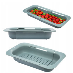 Durszlak sitko cedzak ociekacz na zlew rozsuwany plastikowy Altom Design