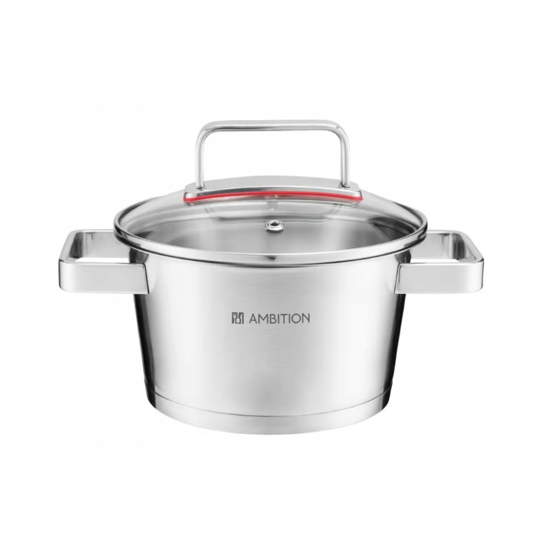 AMBITION GARNEK Z POKRYWKĄ STAL 60846 SELECTION 20cm / 3,3L INDUKCJA GAZ