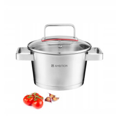 AMBITION GARNEK Z POKRYWKĄ STAL 60846 SELECTION 20cm / 3,3L INDUKCJA GAZ