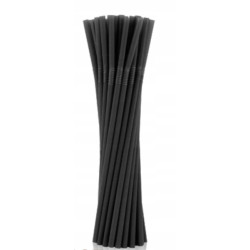 Słomki do picia plastikowe czarne rurki do picia wielorazowe 500 sztuk