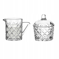 Cukierniczka szklana i mlecznik dzbanuszek na mleczko Altom Design Karo