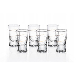 Kieliszki 25ml do wódki X Złota Spirala
