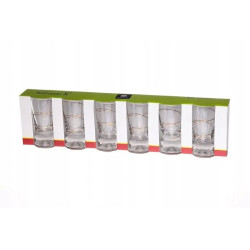 Kieliszki 25ml do wódki X Złota Spirala