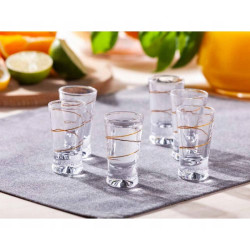 Kieliszki 25ml do wódki X Złota Spirala