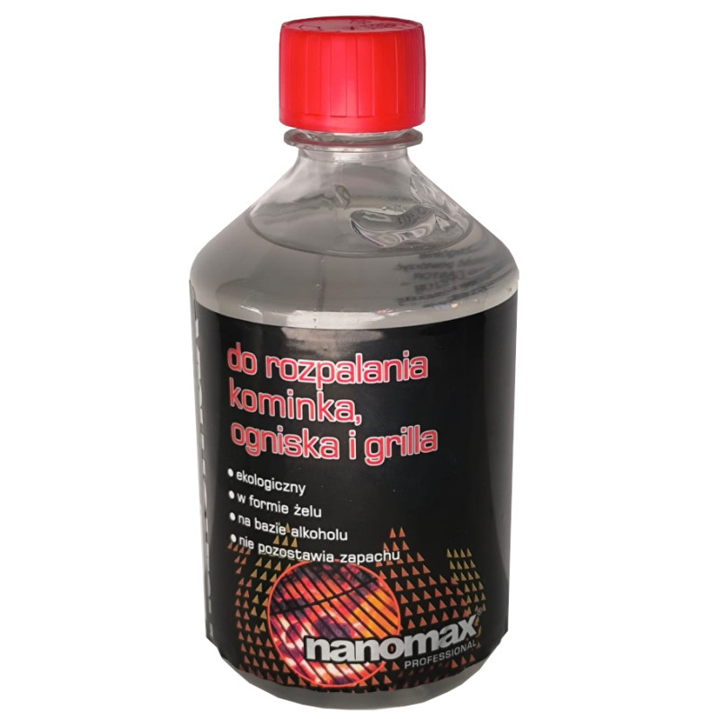 Nanomax podpałka w żelu 500 ml do rozpalania kominka, ogniska i grilla