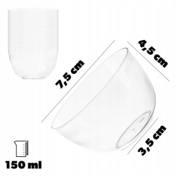 PUCHARKI KUBECZKI Wielorazowe na desery VOLTA 150ml 24 sztuki