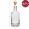 Butelka Miss Barku biała z korkiem 700ml
