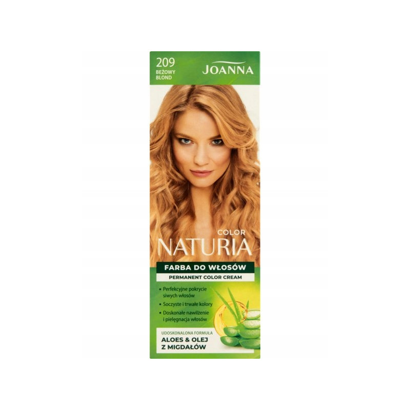 JOANNA NATURIA COLOR FARBA DO WŁOSÓW BEŻOWY BLOND 209 ALOES