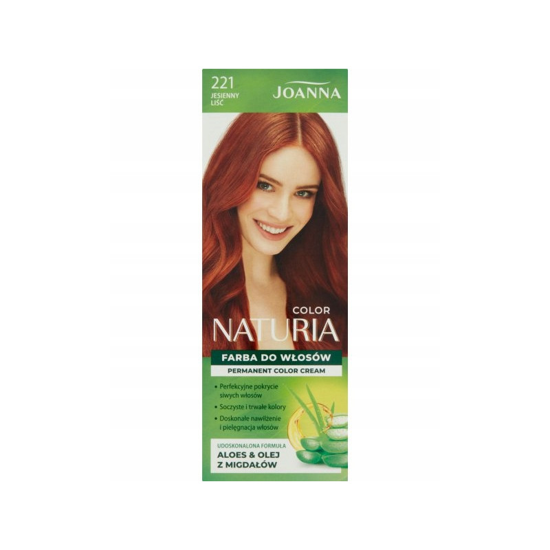 JOANNA NATURIA COLOR FARBA DO WŁOSÓW JESIENNY LIŚĆ 221 ALOES