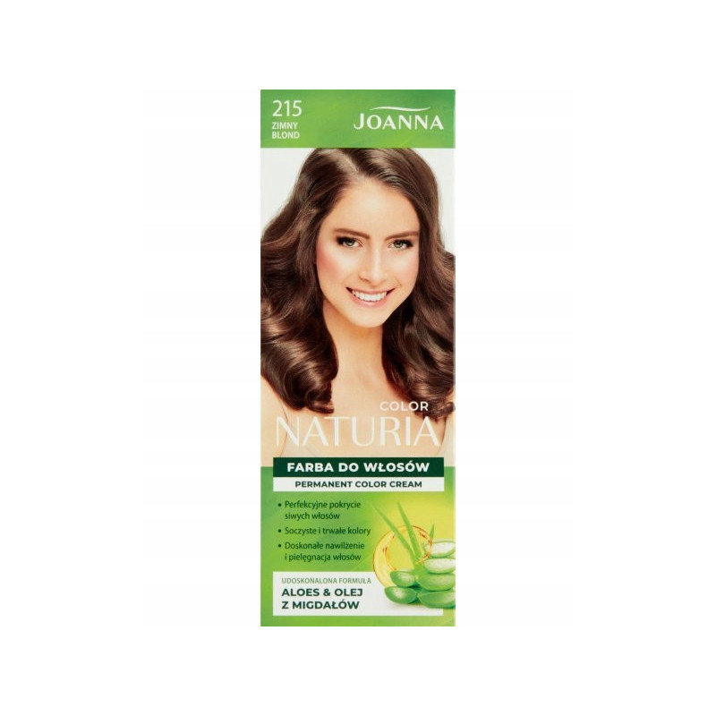 JOANNA NATURIA COLOR FARBA DO WŁOSÓW ZIMNY BLOND 215 ALOES