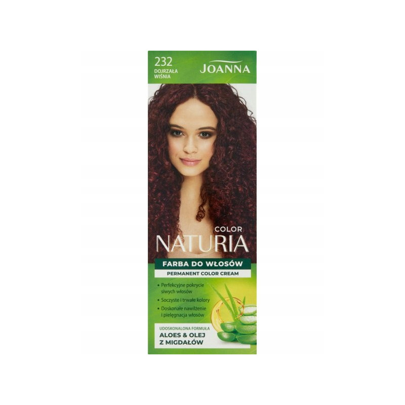 JOANNA NATURIA COLOR FARBA DO WŁOSÓW DOJRZAŁA WIŚNIA 232 ALOES