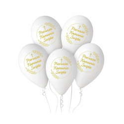 Balony Premium Pierwsza Komunia Święta (kłosy) 5 szt.